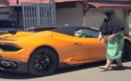 Viral Video Emak-emak Berdaster Naik Mobil Lamborghini