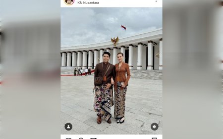 Gaya Thariq Halilintar dan Aaliyah Massaid Curi Perhatian di HUT RI ke-79