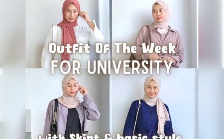 6 Ide OOTD Kuliah Selama Seminggu dengan Padu Padan Hijab Kekinian