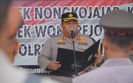 Kapolres Pasuruan Pimpin Sertijab Rotasi Jabatan Dilingkungan Polres Pasuruan