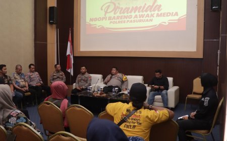 Tingkatkan Sinergitas, Kapolres Pasuruan Gelar Ngopi Bareng Bersama Awak Media