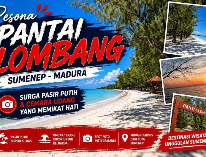 Pantai Lombang Sumenep Surga Pasir Putih dan Cemara Udang yang Memikat Hati