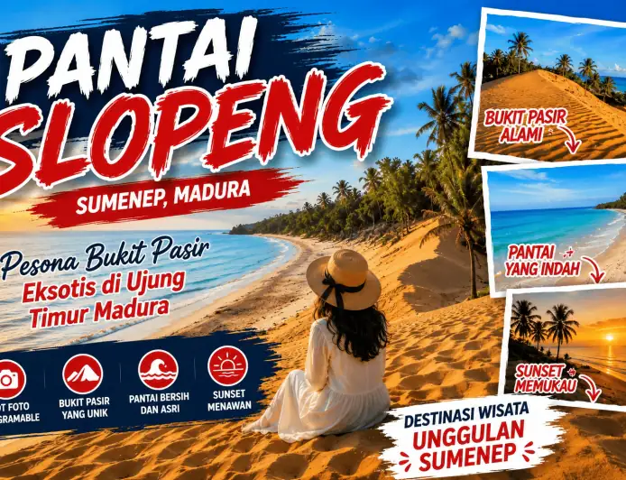 Pantai Slopeng Sumenep dengan Hamparan Bukit Pasir Eksotis