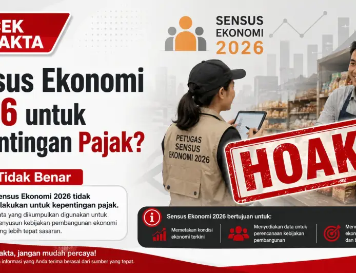 [HOAKS] Sensus Ekonomi 2026 Diadakan karena Kepentingan Pajak